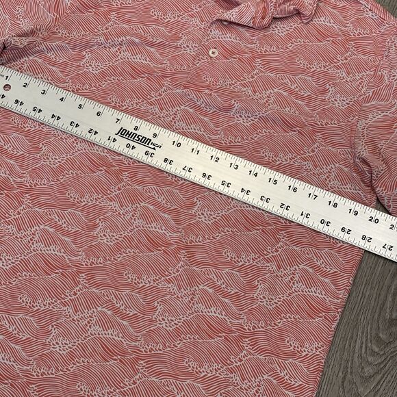 Southern Tide x Reyn Spooner Polo Mens Small Wave Print Performance Stretch - Picture 5 of 6